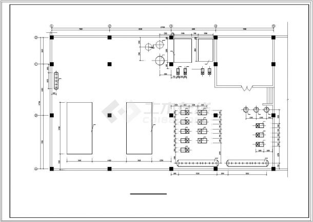 某大厦制冷机房空调系统设计施工图纸-图二