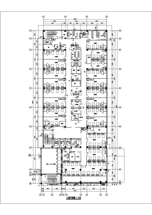 三甲医院急诊住院楼室内装修设计（含效果图）-图二