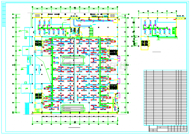【山东】大型超市中央空调设计施工图（含设备选型）-图一