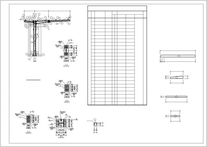 某仓储加工棚混合结构设计cad施工图_图1