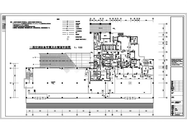 某多层科技楼中央空调设计施工图纸-图一