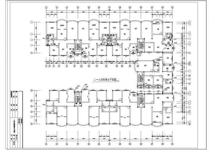 【浙江】某七层住宅楼给排水消防设计图_图1