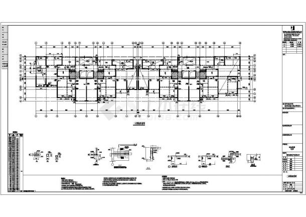 【江苏】小区高层住宅楼结构施工设计图纸-图一