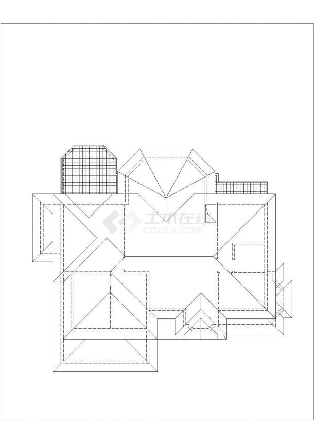 某地三层独栋别墅建筑设计图-图二