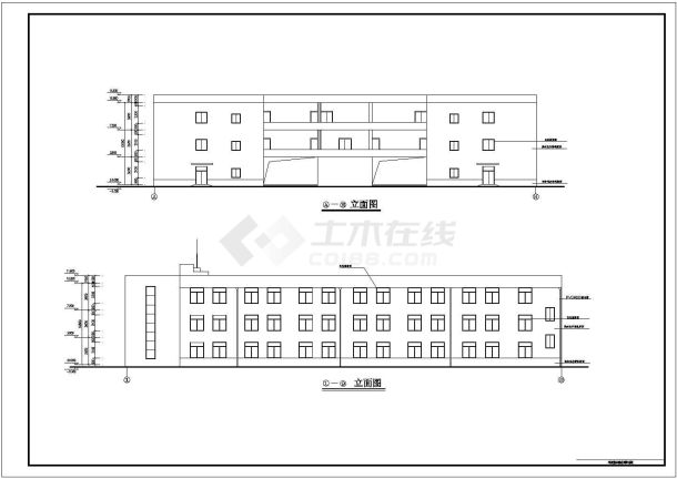 厂房全套建筑平立剖面图布置图-图二