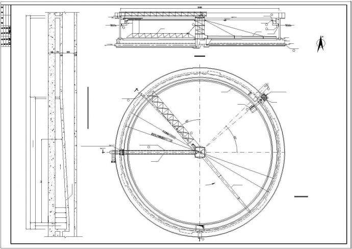 A2O工艺污水处理厂水施设计图纸_图1