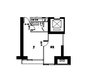 精品高档公寓一居室装修施工图_图1