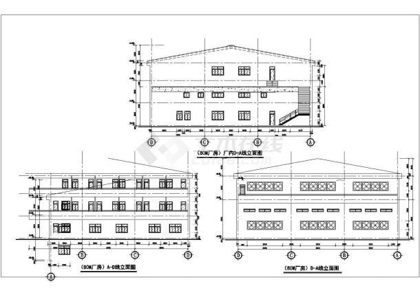 南通某企业厂房建筑平面图-图二