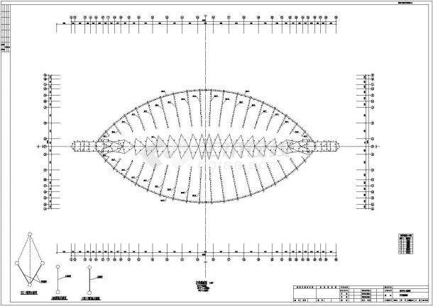 钢管桁架结构体育馆钢结构施工图（全运会场馆）-图二