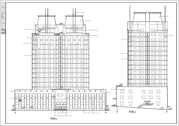 长沙市某地博士后公寓建设CAD布置图_图1