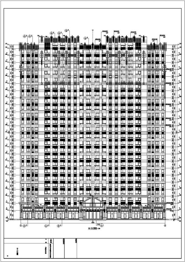 【上海】高层酒店式公寓建筑设计施工图-图二