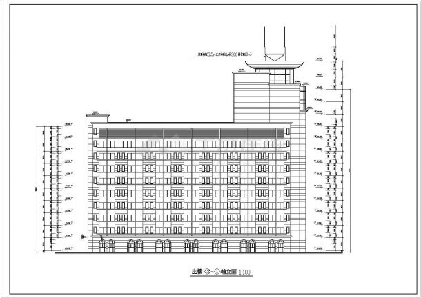 某医院十三层大楼的CAD建筑设计方案-图二