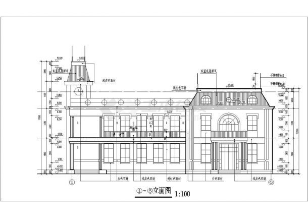 某小型会所室内建筑布置详图-图二