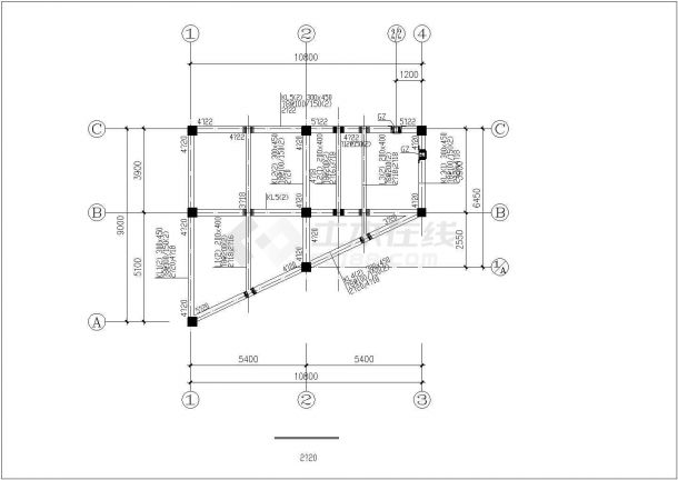 底框结构住宅楼建筑结构设计施工图纸-图一