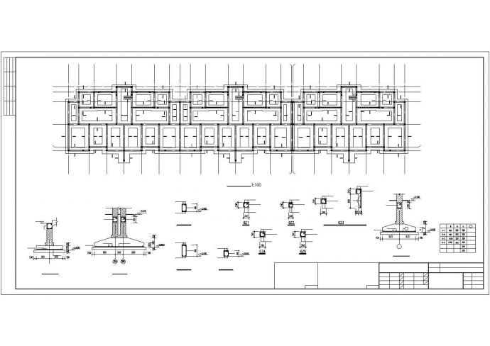 某地六层框架结构住宅楼结构cad施工图（坡屋面条基）_图1