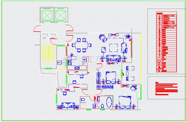 某住宅小区样板房建筑设计平面图纸-图二