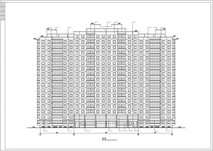 某大型小区小高层住宅建筑图（含设计说明）_图1