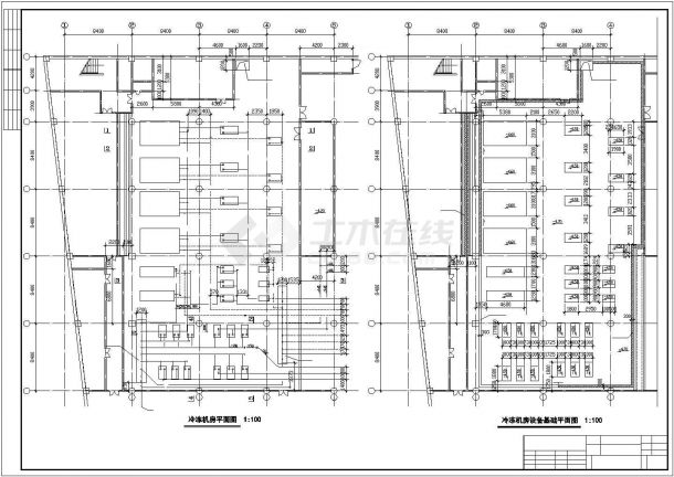 【广东】某大型冷冻机房设计施工图纸-图一