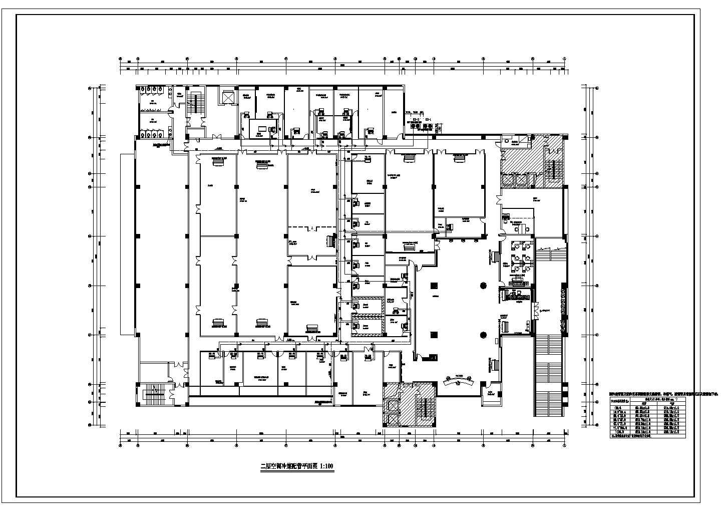【湖北】某二层办公楼中央空调设计图纸