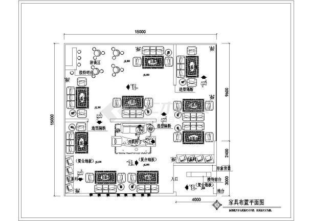 某地展会家具展位装饰建筑图.-图二