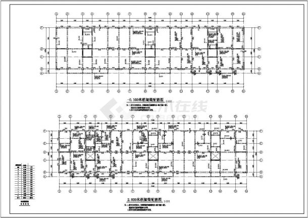 某小区12层框剪结构村民安置楼结构施工图纸-图一