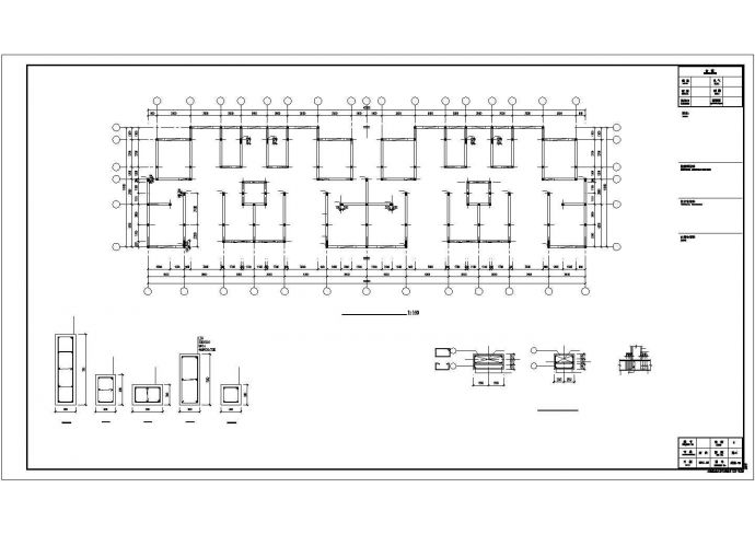 经典8层框架住宅楼结构CAD布置图_图1