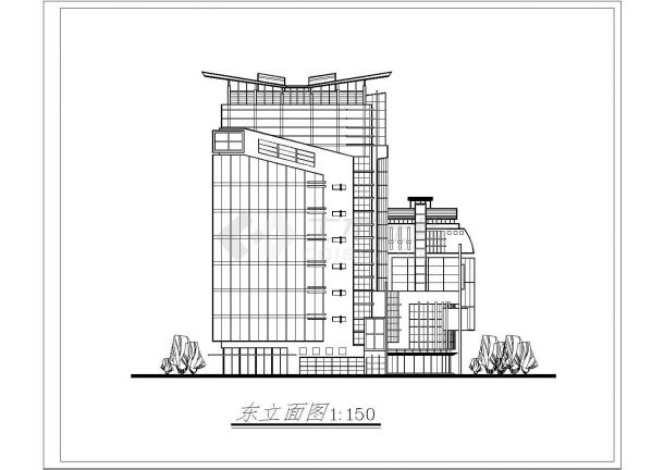 风云大酒店建筑设计CAD平面布置参考图-图二
