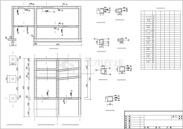 某曹家山电排建筑设计CAD图-图二
