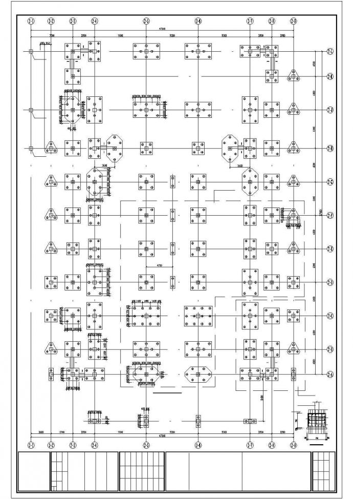 [安徽]某框架结构学校礼堂结构施工图(局部架空)_图1