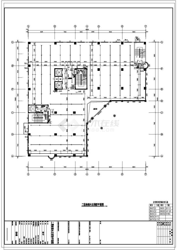 某酒店综合楼给排水及消防设计图纸-图二