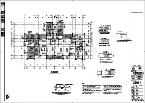 16层剪力墙结构住宅楼结构施工图-图一