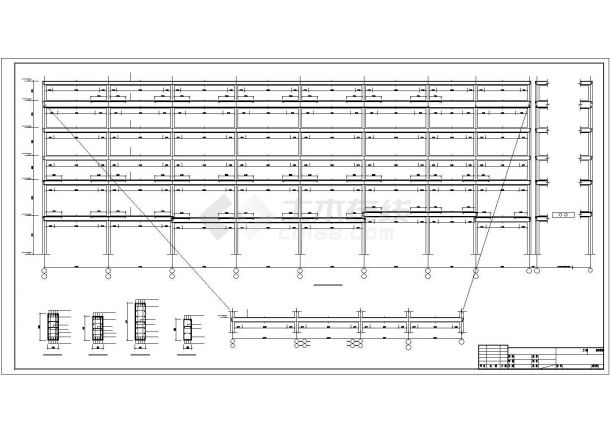 某框架结构厂房结构施工图(含吊车梁)-图一