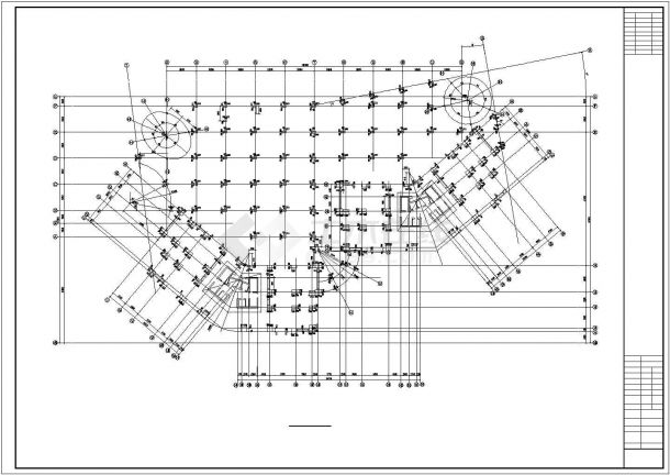 [深圳]某超高50层框架核心筒公寓楼结构施工图(地下与裙房部分)-图一