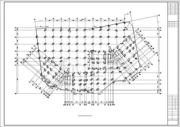[深圳]某超高50层框架核心筒公寓楼结构施工图(地下与裙房部分)-图二