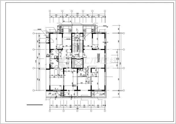 某地现代化多层住宅CAD平立面图纸-图一