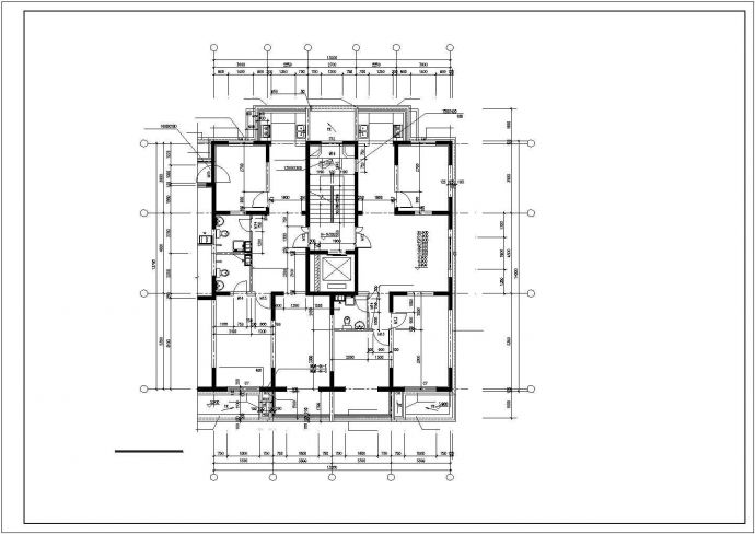 某地现代化多层住宅CAD平立面图纸_图1