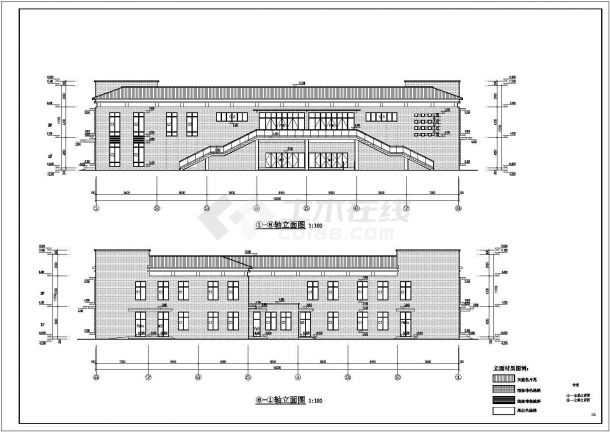 二层千人中学食堂建筑设计施工方案-图一