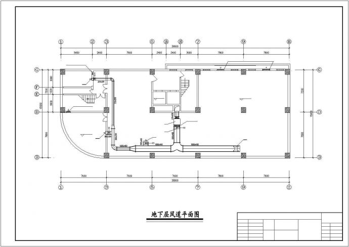 高档办公楼空调平面图_图1