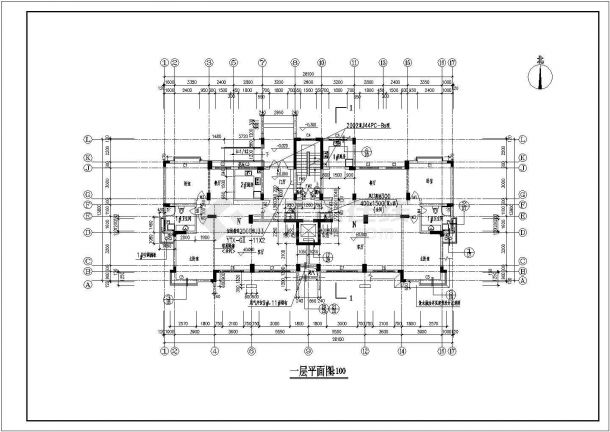 一套详细的高层住宅建筑图（共9张）-图二