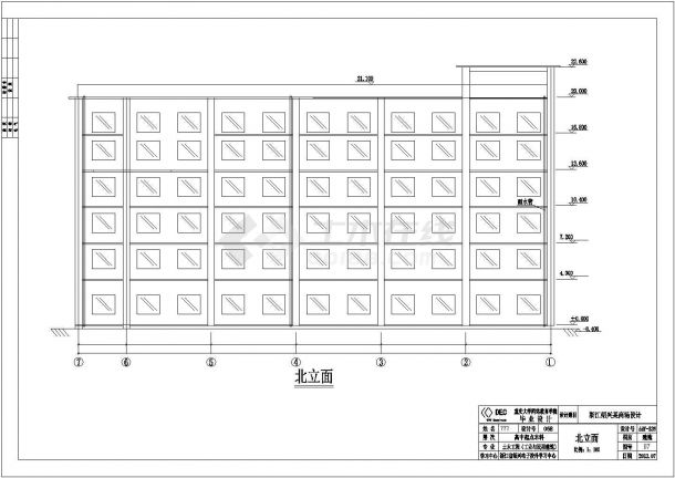 浙江某综合商务楼建筑设计图纸（毕业设计）-图二