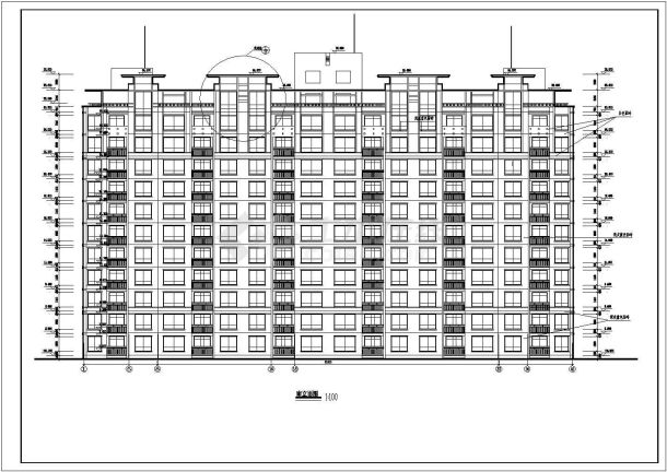 某地区高层住宅建筑图（共12张）-图一