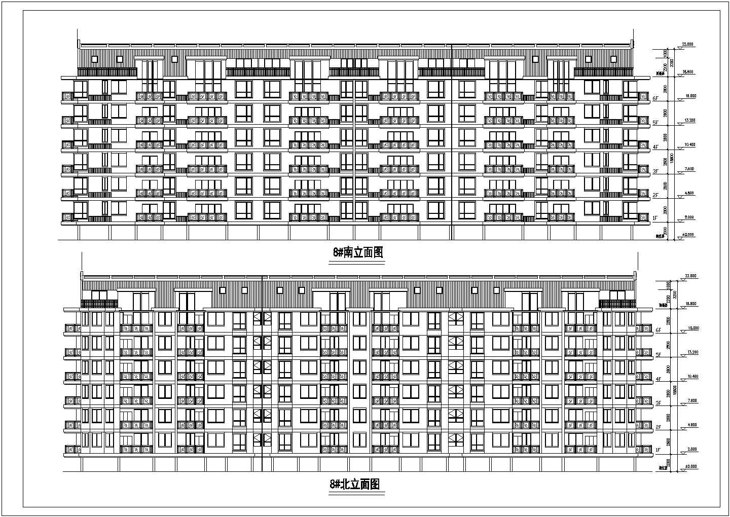 某地区一套多层住宅建筑图（共5张）