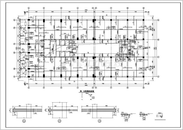 某高层框架结构住宅建筑结构施工设计图-图二