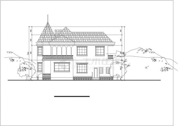 【浙江】住宅小区别墅家装设计平面方案图-图二