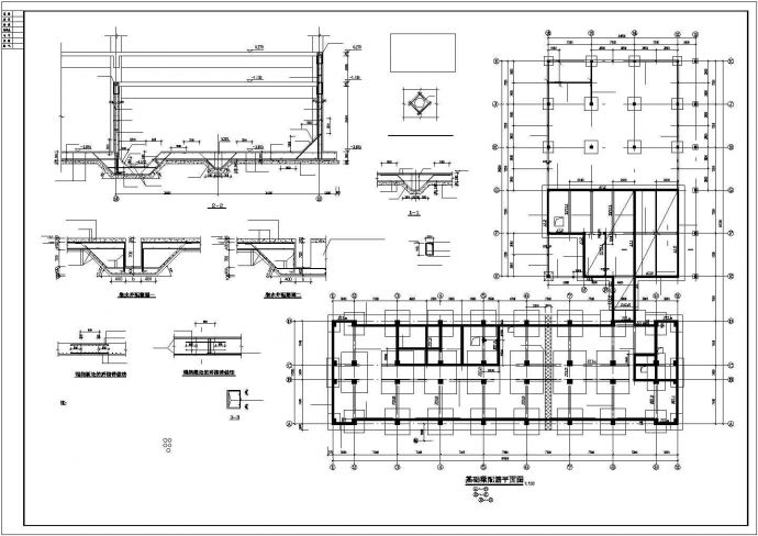 某市安保大楼结构设计cad施工图纸_图1