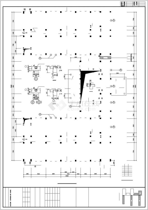 [锦州]框架结构小学结构施工图（四层载体桩）-图二