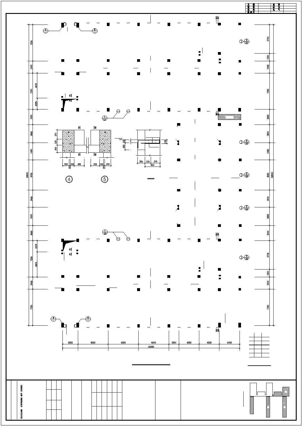[锦州]框架结构小学结构施工图（四层载体桩）