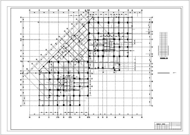 [江西]框支剪力墙高层广场结构施工图(30层，5万平米)-图一