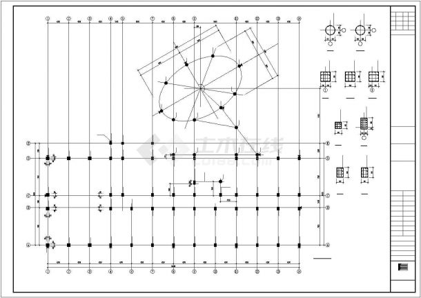 [江苏]四层框架结构商务楼建筑结构施工图-图一