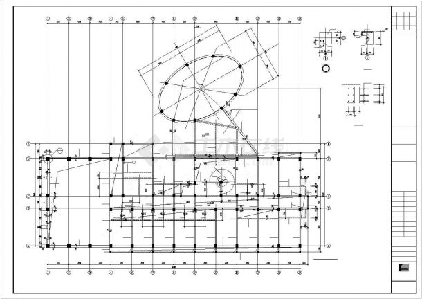 [江苏]四层框架结构商务楼建筑结构施工图-图二